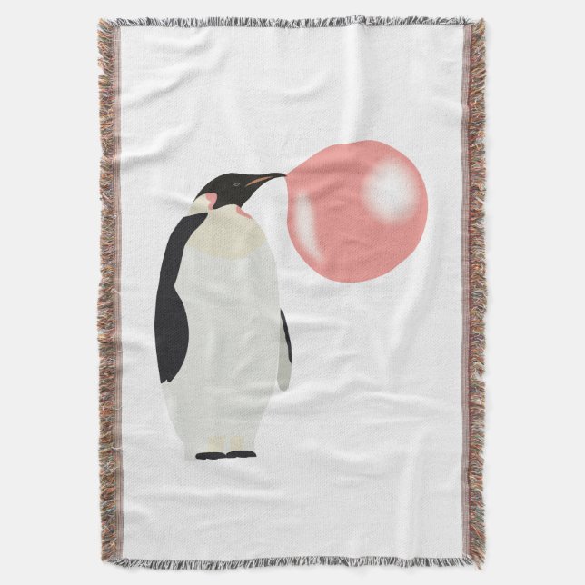 Niedliche Blase Gum Pinguin Blasen Blase Decke (Vorderseite Vertikal)