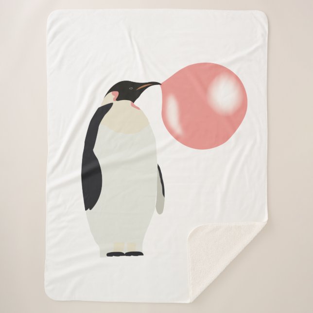 Niedliche Blase Gum Pinguin Blasen Blase Sherpadecke (Vorderseite)