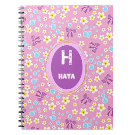 niedliche Blasen, Blume, Bugkies Muster Notizblock