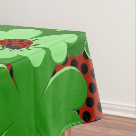 Niedliche Blätter für grüne Ladybug-Insektenkleber Tischdecke