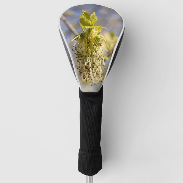 Niedliche Blätter im Frühling Foto Golf Headcover (Vorderseite)