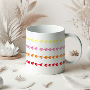Niedliche Blätter Zeile anpassbar Kaffeetasse