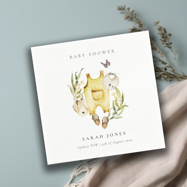 Niedliche Blattfolie Gelbe Kleidung Kinderdusche Serviette (Von Creator hochgeladen)