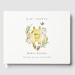 Niedliche Blattkleidung Babydusche Gästebuch