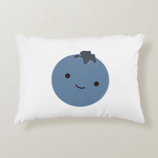 Niedliche Blaubeere Dekokissen (Vorderseite)