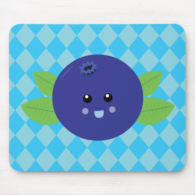 Niedliche Blaubeere Mousepad (Vorne)
