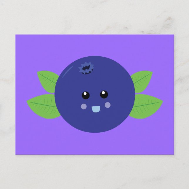Niedliche Blaubeere Postkarte (Vorderseite)