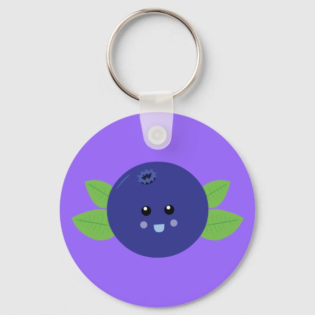 Niedliche Blaubeere Schlüsselanhänger (Vorderseite)