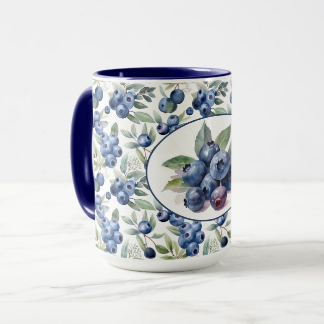 Niedliche Blaubeeren Tasse (Vorderseite Links)