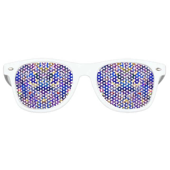 Niedliche blaue abstrakte Elemente werfen Kissen Partybrille (Vorderseite)