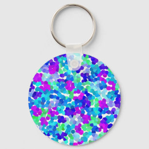 Niedliche blaue Aqua-violette Pinky-Muster Gepäcka Schlüsselanhänger
