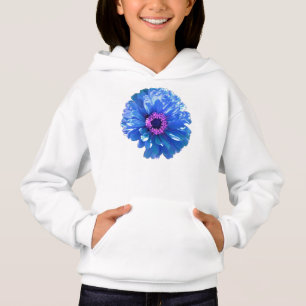 Niedliche blaue Blume zinnia dahlia Hoodie