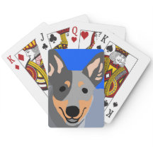 Niedliche blaue Fersenspielkarten