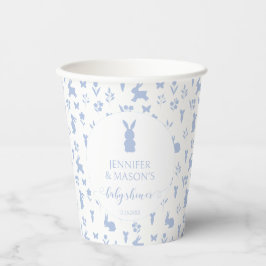 Niedliche blaue Frühlingshasen Osterhasen-Babydusc Pappbecher