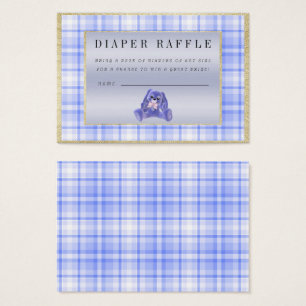 Niedliche blaue Häschen"Raffle-" Baby-Dusche