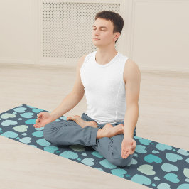 niedliche blaue Herzen Yogamatte