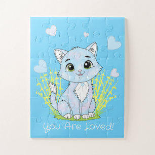 Niedliche blaue Katze