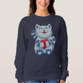 Niedliche blaue Liebe Sweatshirt