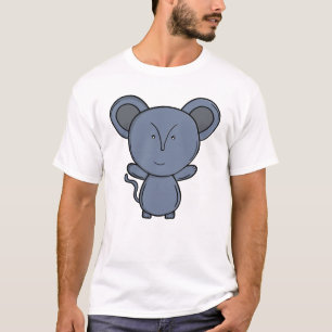 Niedliche blaue Maus Cute Kawaii Cartoon-Tier T-Shirt