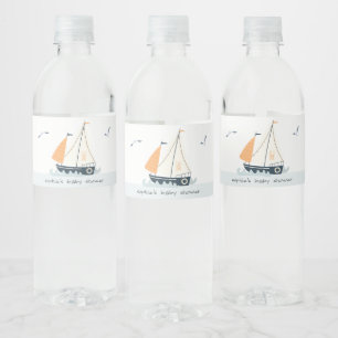 Niedliche blaue Sailboat Pastel Babydusche