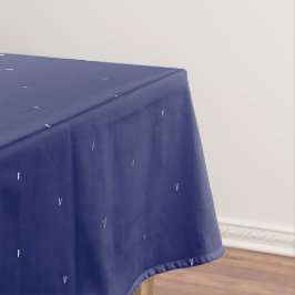 Niedliche, blaue Schneeflocken mit elegantem Chic Tischdecke