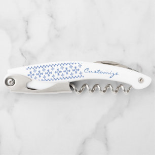 Niedliche Blaue Schneeflocken Muster Thunder_Cove Kellnermesser