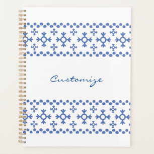 Niedliche Blaue Schneeflocken Muster Thunder_Cove Planer