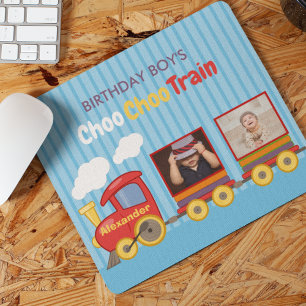 Niedliche Blaue Streifen Muster Spielzeugzug Boys  Mousepad
