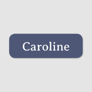 Niedliche blaue Typografie Moderner Name Personali Namensschild