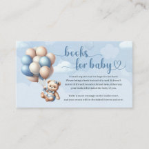 Niedliche blaue und braune Bärenballons Bücher für