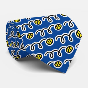 Niedliche blaue und gelbe Tenniskugel Krawatte