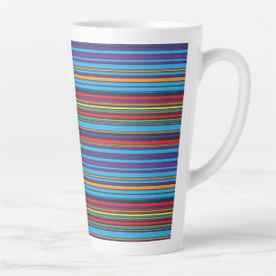 Niedliche blaue violette Streifen Milchtasse