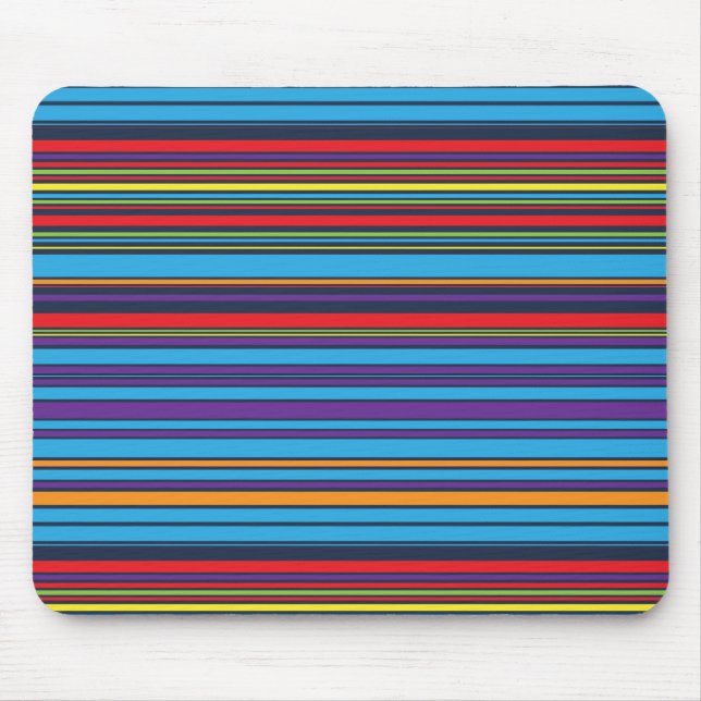 Niedliche blaue violette Streifen Mousepad (Vorne)