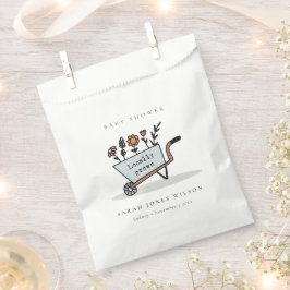 Niedliche Blauer Blumenkartentoiletten-Babydusche Geschenktütchen