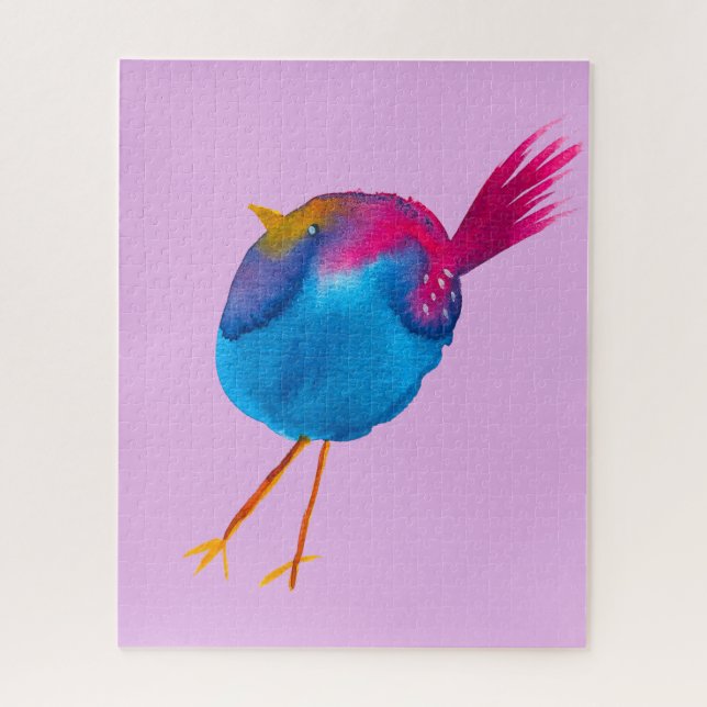 Niedliche Blauvogelwasserfarbe (Vertikal)