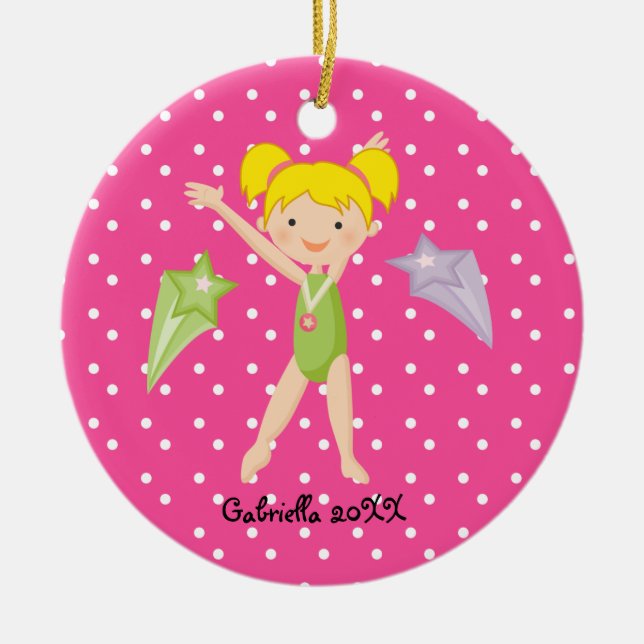 Niedliche blonde behaarte keramikornament (Vorne)