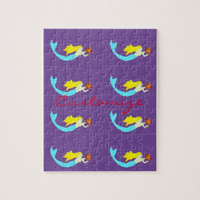 Niedliche Blonde Mermaids mit Star Thunder_Cove (Vertikal)