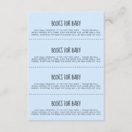 Niedliche Blue Baby Dusche Bücher für Babywünsche Begleitkarte