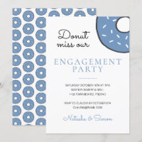 Niedliche Blue Donut Funny Engagement Party