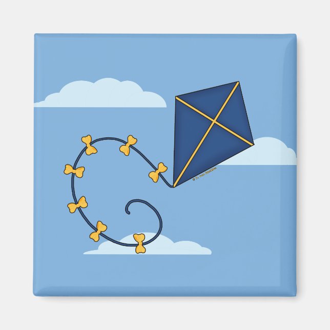 Niedliche Blue Kite Magnete Magnet (Vorne)
