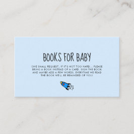 Niedliche Blue-Rakete-Babydusche Begleitkarte
