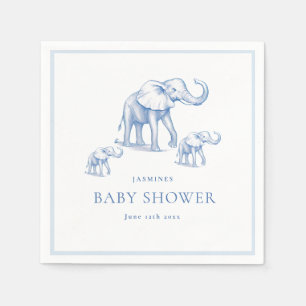 niedliche Blue Safari Babyduschbücher Serviette