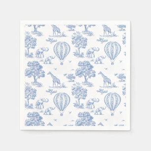niedliche Blue Safari Babyduschbücher Serviette