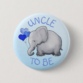 Niedliche BlueBalloon Elefant-Baby-Dusche Button