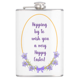 Niedliche Bluebell Blume Urlaubskränke Ostern Flachmann