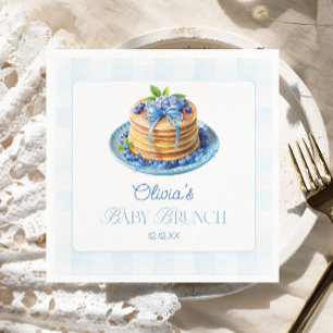 Niedliche Blueberry Pancake Baby Brunch Babydusche Serviette
