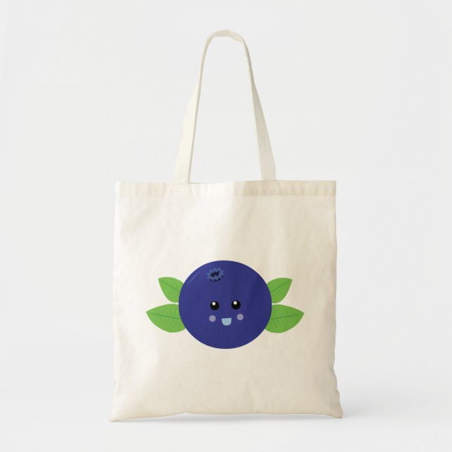Niedliche Blueberry Tote Tag Tragetasche (Vorne)