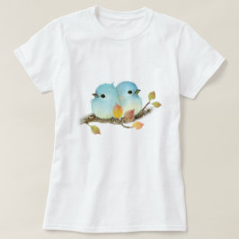 Niedliche Bluebirds auf Zweigniederlassung T-Shirt