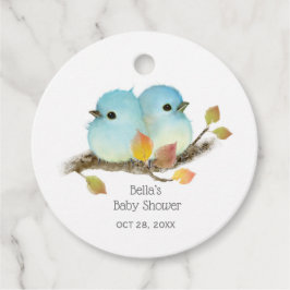 Niedliche Bluebirds Bird Baby Dusche Geschenkanhänger