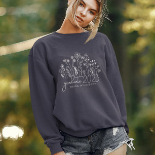 Niedliche blühende Wildblume Modernes Retro Sweatshirt